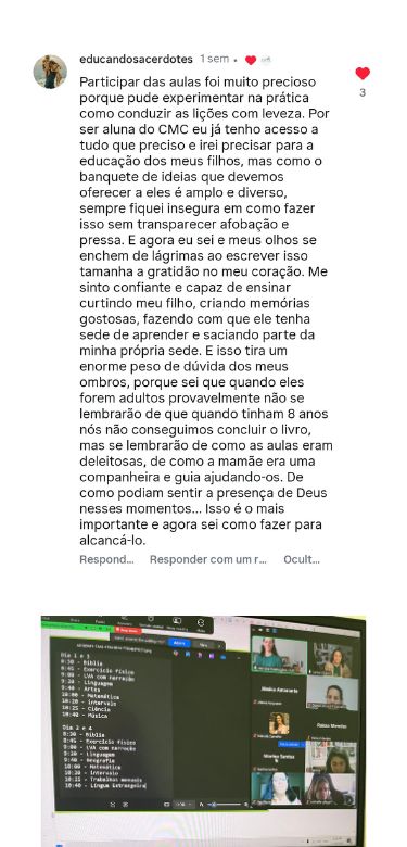 Depoimento de uma família do CMC, número 31